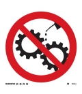 8508 No maintenance on moving machinery symbol