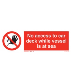 8541 No access to car deck while vessel is at sea + symbol