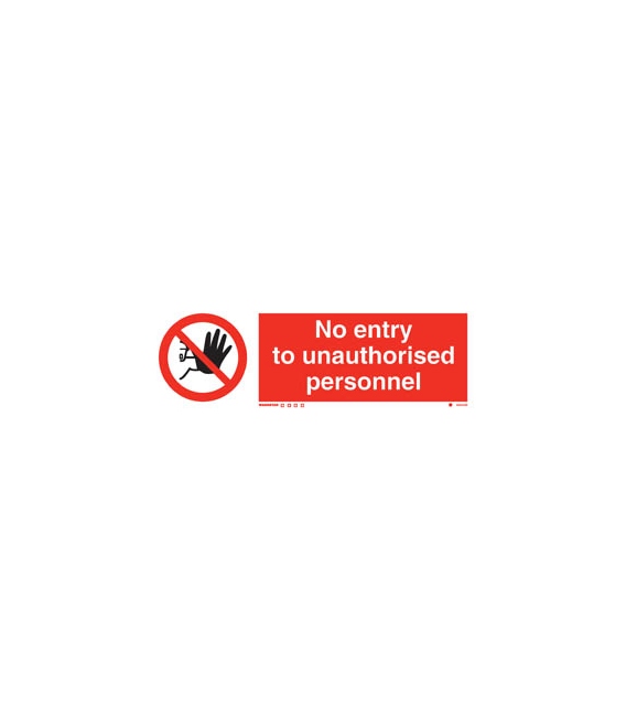 8544 No entry to unauthorised personnel + symbol