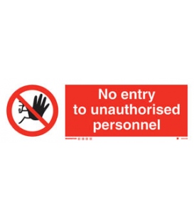 8544 No entry to unauthorised personnel + symbol