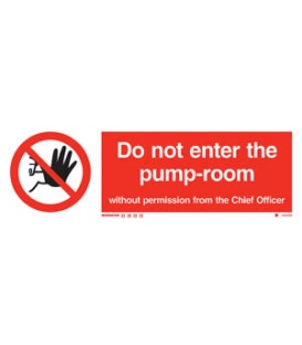 8546 Do not enter pump room without permission… + symbol