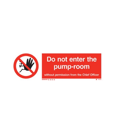 Prohibition Signs Photoluminescent Rigid Pvc Do Not Enter Pump Room Without Permission Symbol 8546gmpr