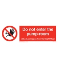 8546 Do not enter pump room without permission… + symbol