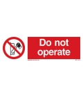 8553 Do not operate + symbol