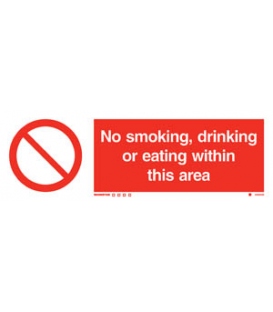 8566 No smoking, drinking or eating within this area + symbol
