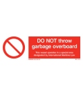8567 DO NOT throw garbage overboard + symbol