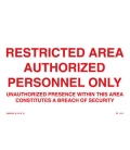 8695 Maritime Progress Restricted area authorised personnel only - Unauthorised presence...