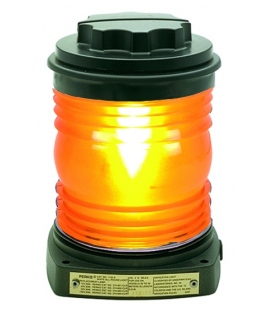 Single Lens Navigation Light - Yellow All-Round Light 1130 (Black Plastic)