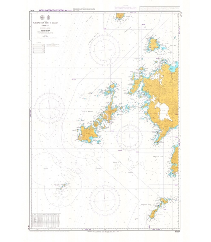 British Admiralty Japanese Nautical Chart JP187 Northwestern Part of Kyushu