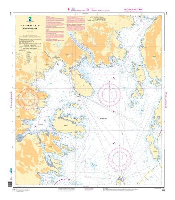 Norwegian Nautical Chart 459 Kristiansand havn