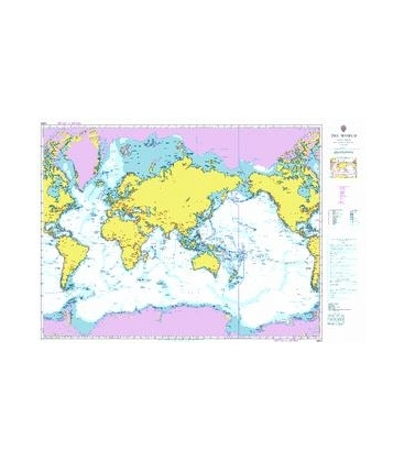 British Admiralty Nautical Chart 4000 The World