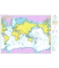 British Admiralty Nautical Chart 4000 The World