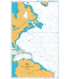 British Admiralty Nautical Chart 4013 North Atlantic Ocean Western Part