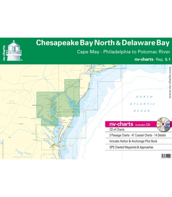 NV-Charts Reg. 5.1 Chesapeake Bay North & Delaware Bay