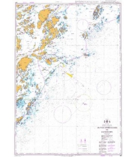 British Admiralty Nautical Chart 881 Outer Approaches to Sandhamn