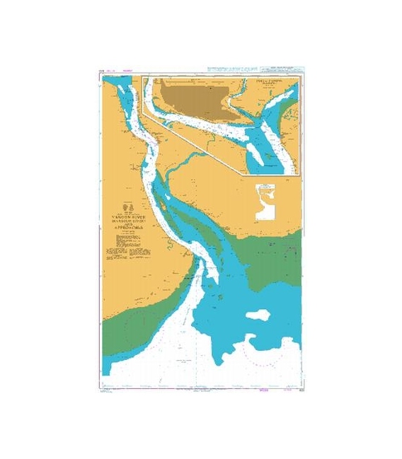 British Admiralty Nautical Chart 833 Yangon River (Rangoon River) and Approaches