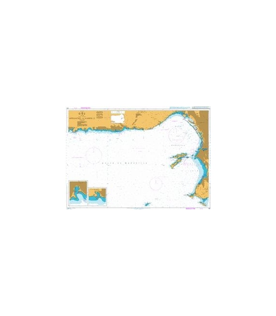British Admiralty Nautical Chart 153 Approaches to Marseille