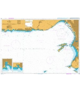 British Admiralty Nautical Chart 153 Approaches to Marseille