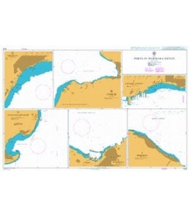 British Admiralty Nautical Chart 1006 Ports in Marmara Denizi