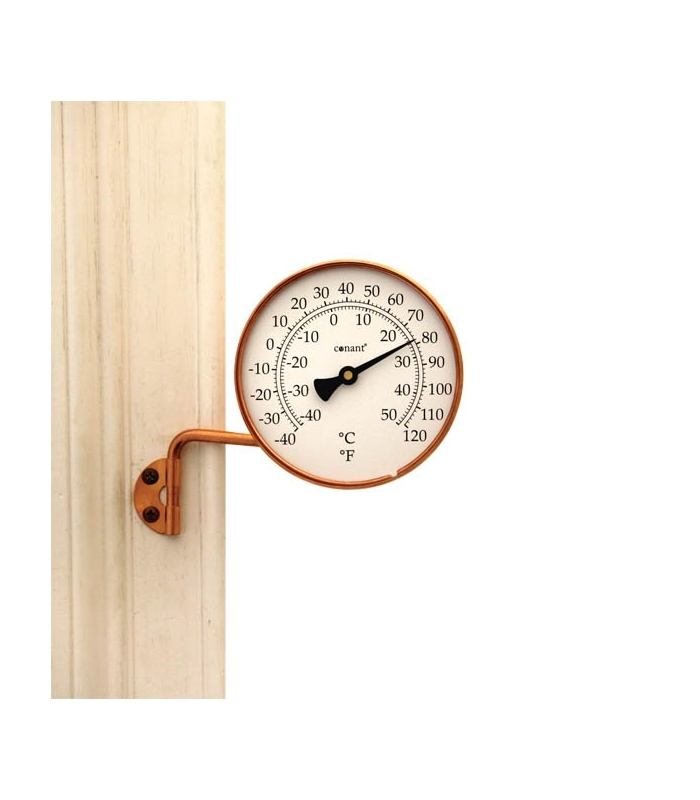 thumbnail image 2 of Vermont Copper Dial Thermometer - Living Finish Weather Instrument With Alarm 2 of 9
