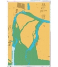 British Admiralty Nautical Chart 3474 Tápi River