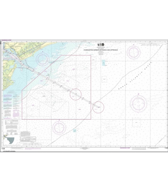 NOAA Chart 11528 Charleston Harbor Entrance and Approach