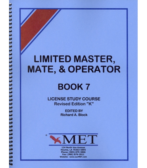 BK-M007 Limited Master, Mate & Operator Book 7. Revised Ed. "K".