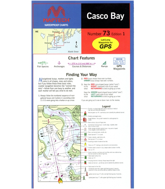 Maptech - Casco Bay Waterproof Chart
