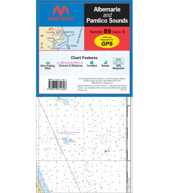 Maptech Waterproof Chart Albemarle & Pamlico Sounds, 3rd, 2016
