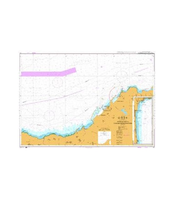British Admiralty Nautical Chart 141 Approaches to Tanger-Mediteranee
