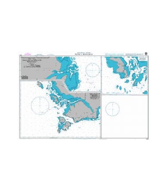 British Admiralty Nautical Chart  2140 Plans in Bunguran