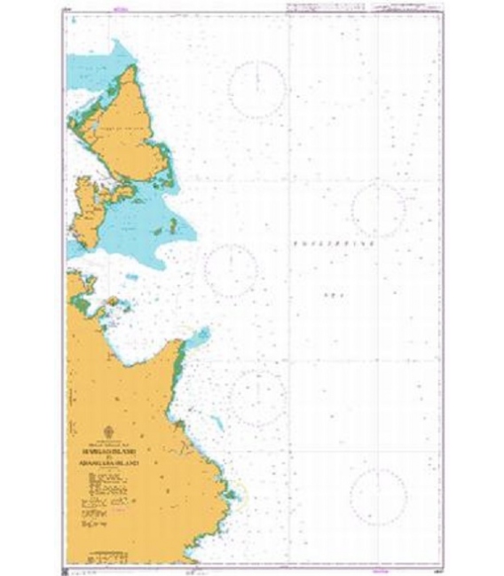 British Admiralty Nautical Chart 4497 Siargao Island to Arangasa Island