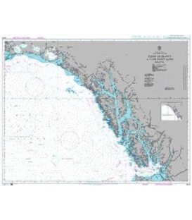 British Admiralty Nautical Chart 4975 Dixon Entrance to Cape Saint Elias