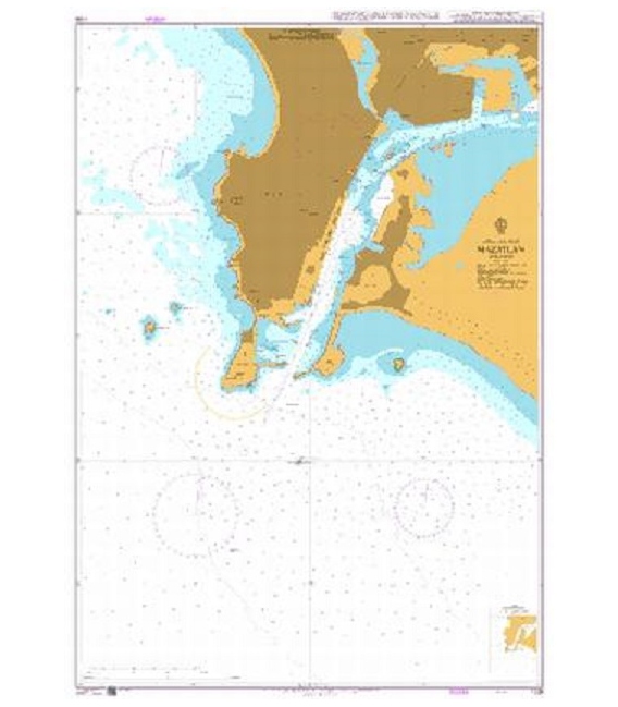 British Admiralty Nautical Chart 1106 Mazatlan