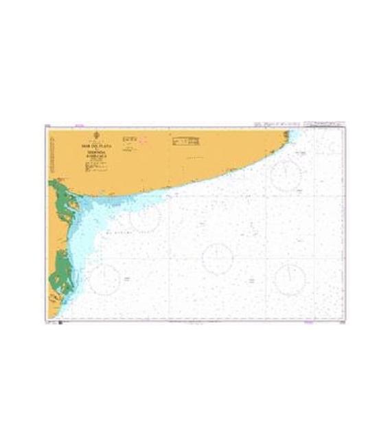 British Admiralty Nautical Chart 3329 Mar del Plata to Segunda Barranca