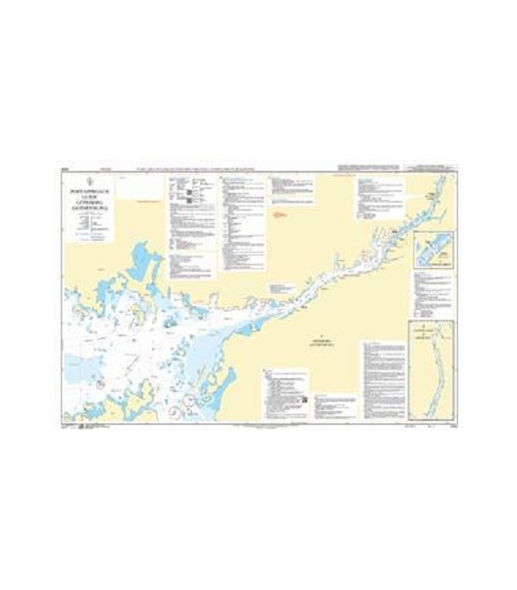 British Admiralty Nautical Chart 8085 Port Approach Guide Goteborg