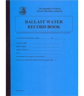 Liberian Ballast Water Record Book (RLM-124), 1st Edition 2017