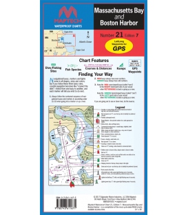 Maptech - Massachusetts Bay and Boston Harbor Waterproof Chart, 7th Edition 2017