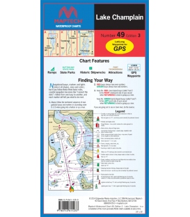 Maptech - Lake Champlain Waterproof Chart, 3rd Edition, 2014