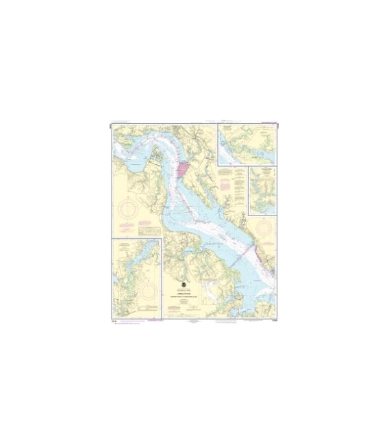 NOAA Chart 12248 James River Newport News to Jamestown lsland - Back River and College Creek