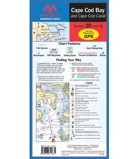 Maptech - Cape Cod Bay Waterproof Chart, 5th Edition, 2018