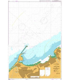 British Admiralty Nautical Chart 859 Approaches to Mohammadia