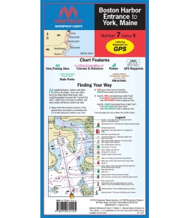 Maptech - Boston Harbor Entrance to York, ME Waterproof Chart