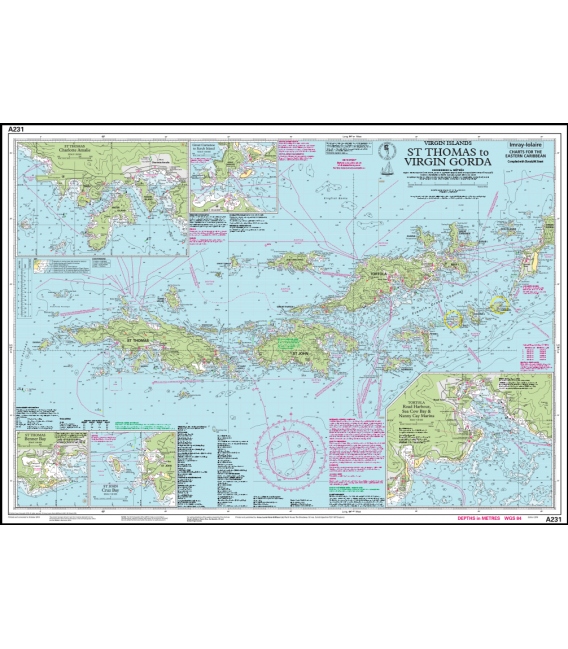Imray Chart A233 Virgin Islands (A231 and A232), 2019 Edition