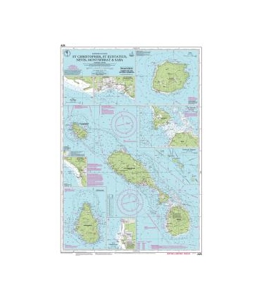 Imray Chart A25: St Eustatius, Nevis, St Christopher, Montserrat & Saba