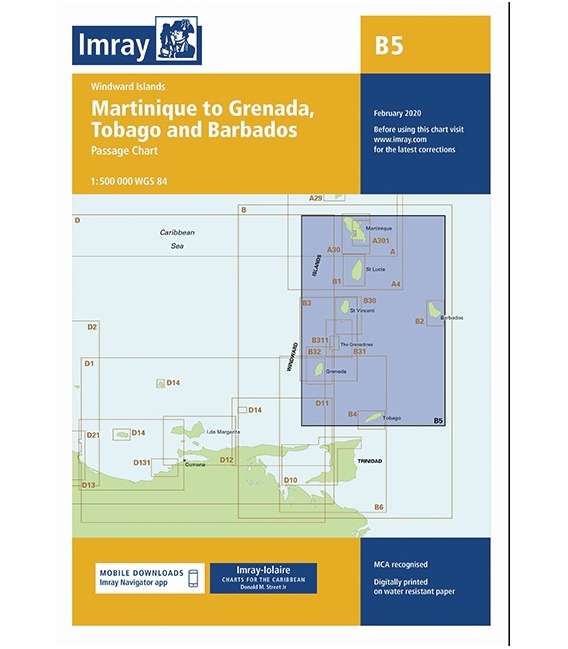 Imray Chart B5: Martinique to Grenada, Tobago and Barbados