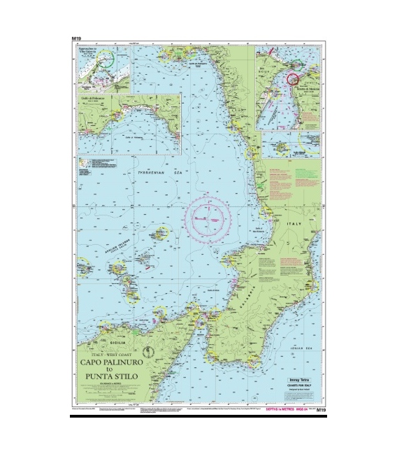 Imray Chart M19: Capo Palinuro to Punta Stilo 