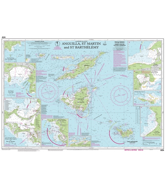 Imray Chart A24: Anguilla, St Martin and St Barthélémy (Barthelemy)
