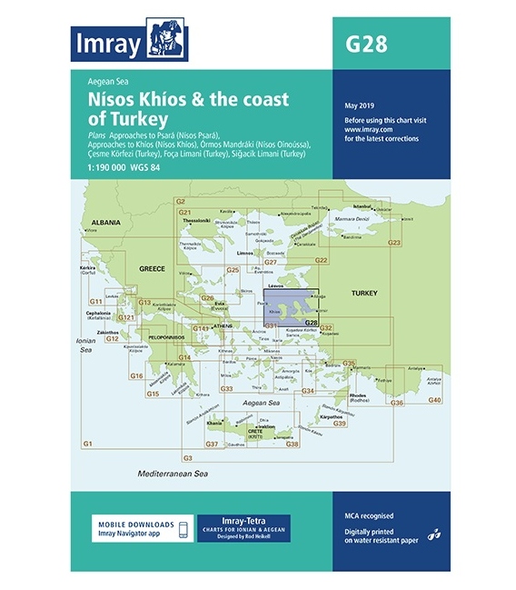 Imray Chart G28: Nísos Khíos & the Coast of Turkey