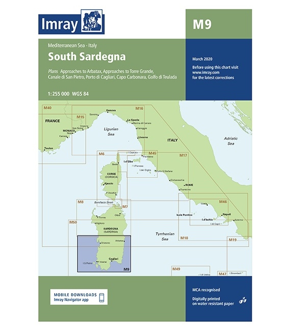 Imray Chart M09: South Sardegna, 2020 Edition